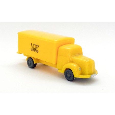 Wiking 183/2 - Yellow Postal box truck MB 3500 - Retro H0