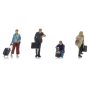 Travellers with luggage, Scale 1:87