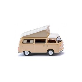 VW T2b, Camping Bus, Beige - Wiking (H0)