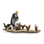 Farmer feeding chickens, Scale 1:87