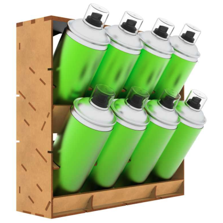 Paint rack, for 8pcs of 400 ml spray cans -GSW 12019