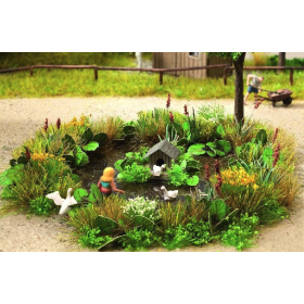 Laser-Cut minis Duck house with duck  - Noch 14346