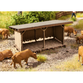 Laser-Cut minis Cattle shelter  - Noch 14379
