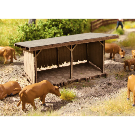 Laser-Cut minis Cattle shelter  - Noch 14379