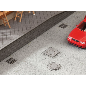 Laser-Cut minis Drain covers and gully  - Noch 14218