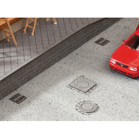 Laser-Cut minis Drain covers and gully  - Noch 14218