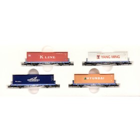 FR46.818.14 Svensk sats med 4 st Containervagnar z