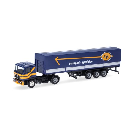 MAN F90, Semi-truck-trailer "ASG" - Herpa (H0)