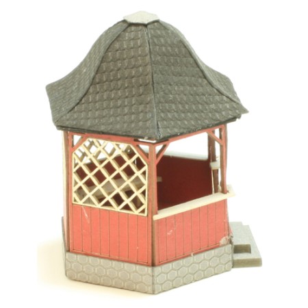 Joswood Hexagonal red gazebo